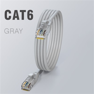 Cat6 Patch Cable 0.5-100m Gray 10 Gbps RJ45