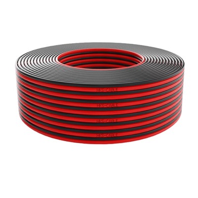 Black and Red Speaker Wire