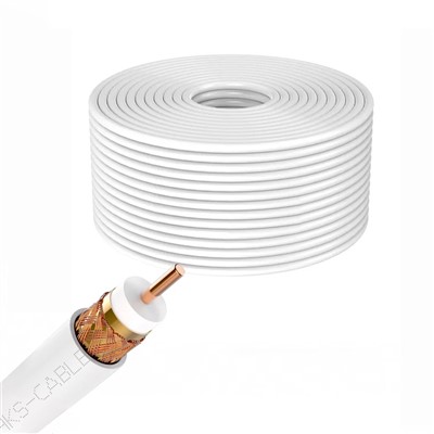 White RG59 Coaxial Cable