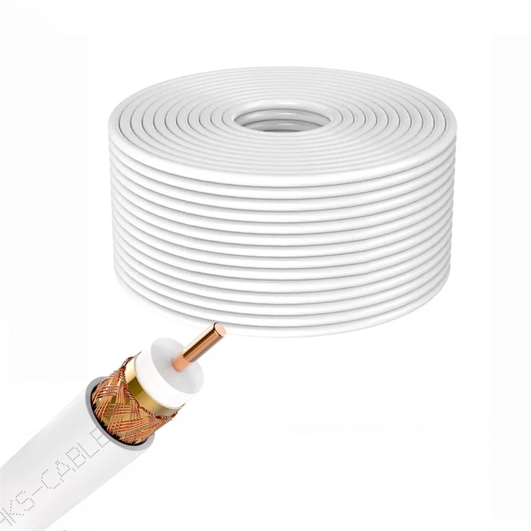 白色 RG59 同轴电缆